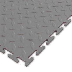 Модульное напольное ПВХ покрытие M-TILE HARD STEEL, RAL 7035, Светло-Серый.