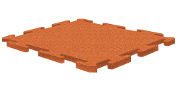 Резиновая плитка на пазлах RUBBLEX PUZZLE 1000х1000х25 мм, коричневая