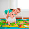 Коврик для ползания FunKids™ Big-15 «Страна Динозавров / Азбука», двусторонний.